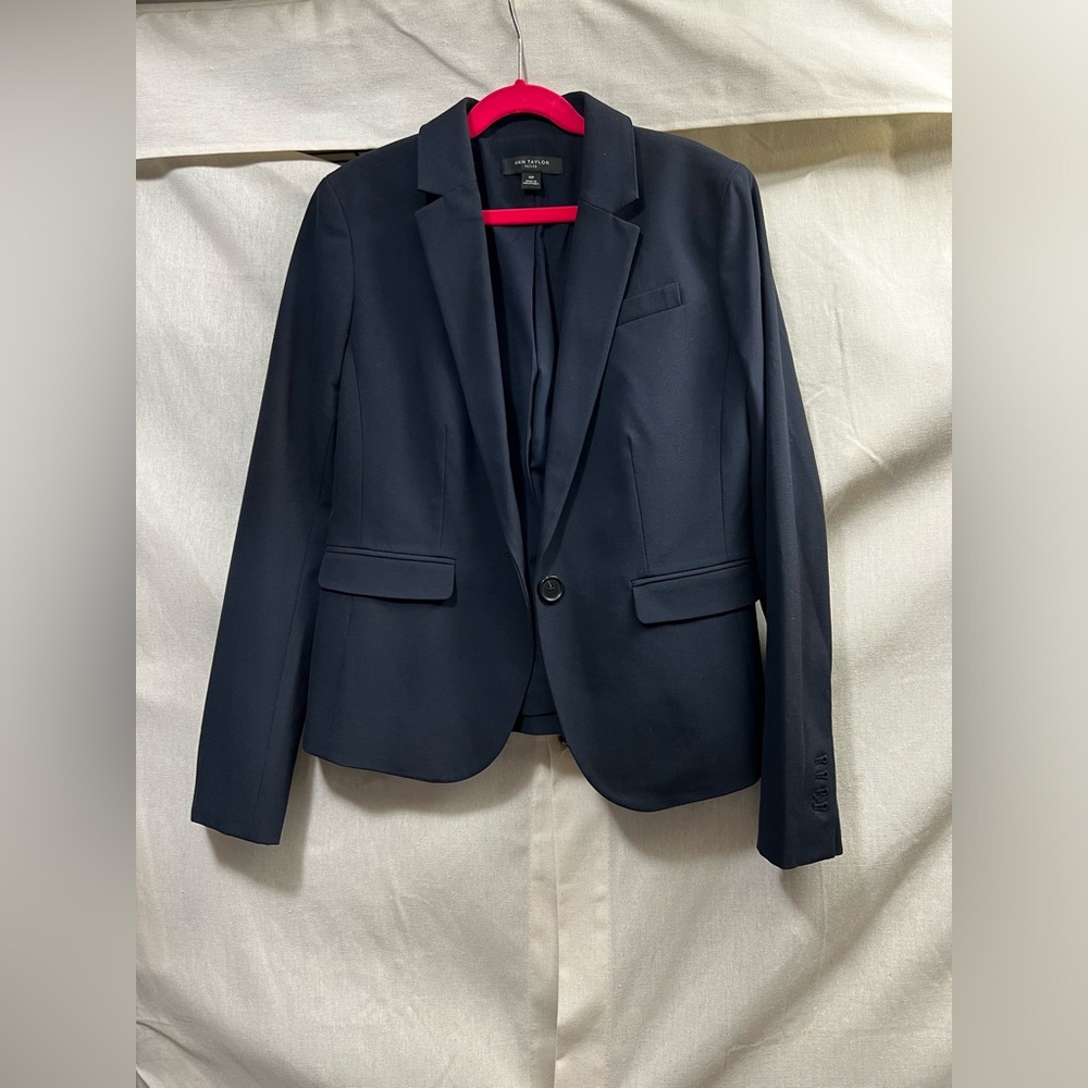 Ann Taylor Elegant Navy Blazer